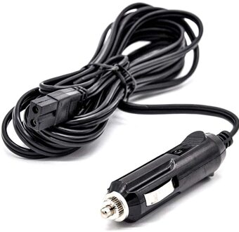 Zwart 1.8M Auto Koelkast Netsnoer Verlengkabel Conversie Plug 12V24VDC Sigarettenaansteker Kabel Universele