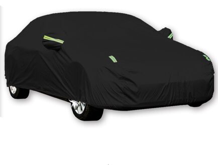 Zwart 190T Full Car Cover Waterdicht Anti Sneeuw Cover Zonnescherm Anti Uv Stofdicht Universele Auto Exterieur Styling M/L/Xl/Xxl L 470x180x150cm