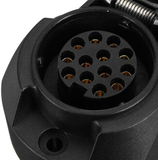Zwart 1Pcs Socket Waterdichte 13 Pin Connector Adapter Voor Trailer Trekhaak Caravan Vrachtwagen Nuttig