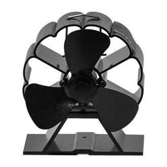 Zwart 3/4 Blades Haard Ventilator Warmte Aangedreven Kachel Fan Log Hout Brander Eco Rustig Haard Fan Home Efficiënt Warmte Distributie 3 Blade