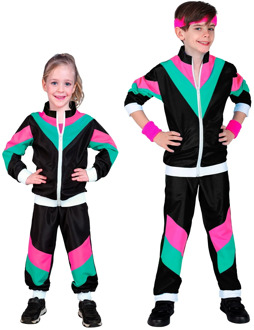 Zwart 80's Disco Trainingspak Kind