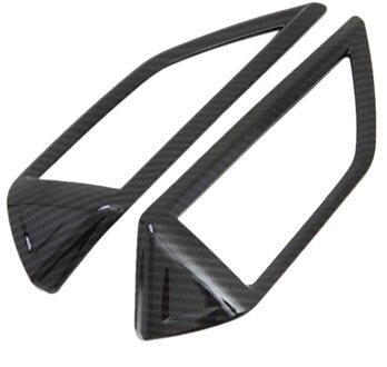 Zwart Abs Carbon Fiber Kleur Auto Center Air Condition Outlet Vent Trim Cover Voor Subaru Crosstrek Xv Suv 2-Pc