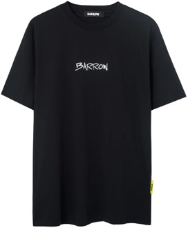 Zwart Bedrukt Overhemd Barrow , Black , Heren - Xl,S