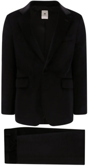 Zwart Blazer Pak met Klassieke Revers PT Torino , Black , Heren - Xl,L,M