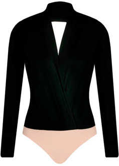 Zwart Body Shirt Elisabetta Franchi , Black , Dames - Xl,L,M