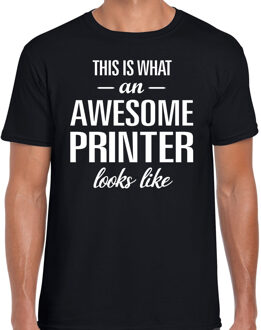 Zwart cadeau t-shirt Awesome / geweldige printer / drukker voor heren 2XL
