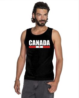 Zwart Canada supporter singlet shirt/ tanktop heren 2XL