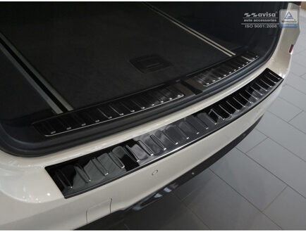Zwart-Chroom RVS Achterbumperprotector passend voor BMW X3 F25 2014-2017 'Ribs'