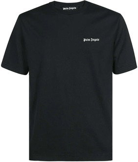 Zwart Crew-neck T-shirt Palm Angels , Black , Heren - Xl,L,M,S