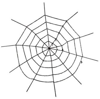 Zwart decoratie spinnenweb groot - dia 150 cm - Horror/Halloween decoratie/versiering