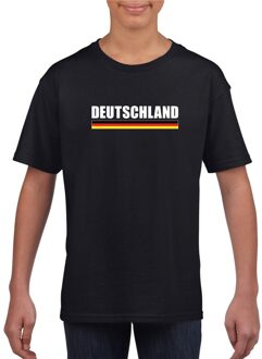 Zwart Duitsland supporter t-shirt voor kinderen XL (158-164)