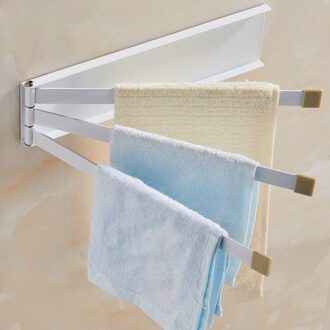 Zwart Eenvoud Roestvrij Staal Handdoek Bar Draaiende Handdoekenrek Badkamer Handdoekenrek Accessoire wit