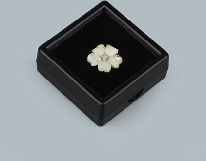 Zwart En Wit 4X4 Cm 1 Stks/partij Diamant Display Box Plastic Diamond Case Stone Doos Gem opslag Draagtas Organizer zwart / 3cmx3cm