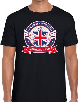 Zwart Engeland drinking team t-shirt heren XL