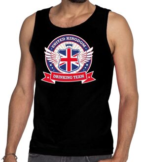 Zwart Engeland drinking team tanktop / mouwloos shirt heren XL