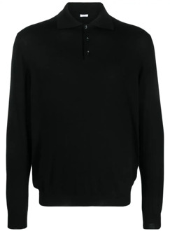 Zwart Gebreid Poloshirt Malo , Black , Heren - 2XL