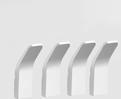 Zwart Gewaad Haak Muur Haak Handdoek Haak Voor Badkamer Kapstok Roestvrij Haak Hanger Kleerhangers Voor Keuken Hardware Badkamer wit 4stk