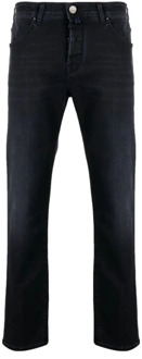 Zwart gewassen slim fit denim jeans Jacob Cohën , Black , Heren - W32,W31