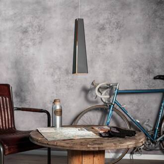 Zwart-gouden aluminium pendellamp Pluma, LED zwart, goud