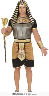 Zwart Gouden Egyptenaar Kostuum Man Mauli Multikleur - Print
