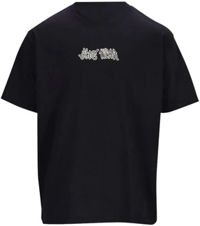 Zwart Graffiti Loose T-Shirt Gcds , Black , Heren - L,Xs