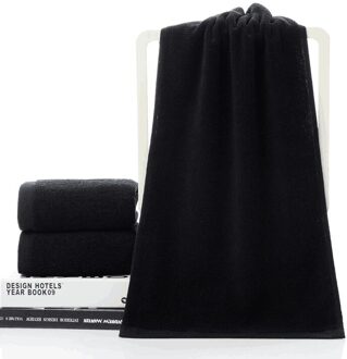 Zwart Grote Badhanddoek Katoen Dikke Douche Gezicht Handdoeken Home Badkamer Hotel Volwassenen Badhanddoek Toalha De Banho Serviette De Bain 34x75cm 120g