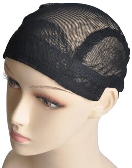 Zwart Haar Weven Stretch Verstelbare Pruik Dome Cap Voor Het Maken Pruiken