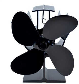 Zwart Haard 4 Blade Warmte Aangedreven Kachel Fan Komin Log Hout Brander Eco Vriendelijke Stille Ventilator Thuis Efficiënte Warmteverdeling 1