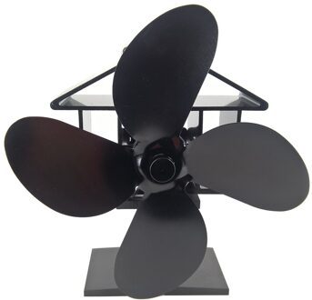 Zwart Haard 4 Blade Warmte Aangedreven Kachel Fan Komin Log Hout Brander Eco Vriendelijke Stille Ventilator Thuis Efficiënte Warmteverdeling 2