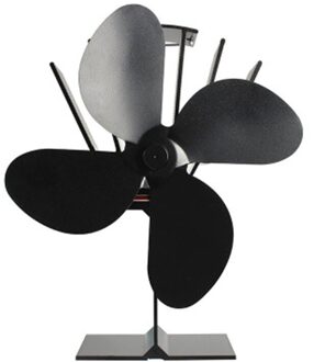 Zwart Haard 4 Blade Warmte Aangedreven Kachel Fan Log Hout Brander Eco Vriendelijke Stille Ventilator Thuis Efficiënte Warmteverdeling Cnim