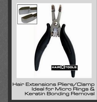 Zwart Handvat Bond Keratine Verwijdering Haar Tang 1Pc Warmte Fusion Lijm Keratine Bonding Micro Ringen Verwijderen Tang Voor Hair extension