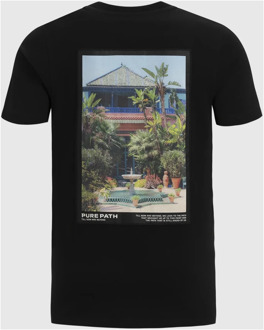 Zwart Heren Jardin Privé T-Shirt Pure Path , Black , Heren - Xl,L,M,S