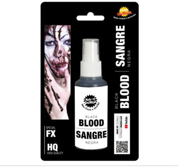 Zwart horror nepbloed spray 60 ml Rood