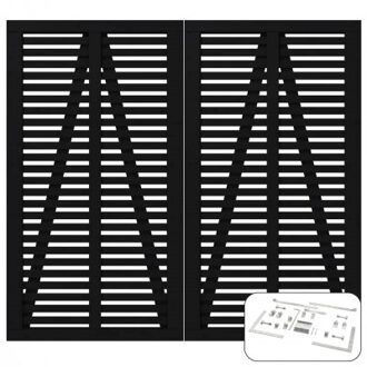 Zwart Houten Dubbele Tuindeur Harmoni 200 x 180 CM Black