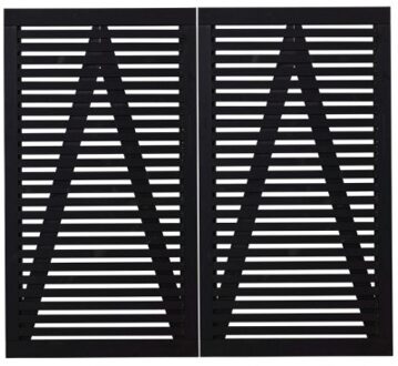 Zwart Houten Dubbele Tuindeur Tokyo 200 x 180 CM Black