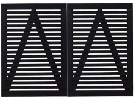 Zwart Houten Dubbele Tuinpoort Tokyo 200 x 140 CM Black