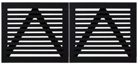 Zwart Houten Dubbele Tuinpoort Tokyo 200 x 90 CM Black
