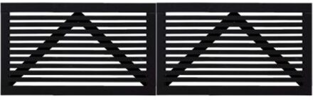 Zwart Houten Dubbele Tuinpoort Tokyo 300 x 90 CM Black