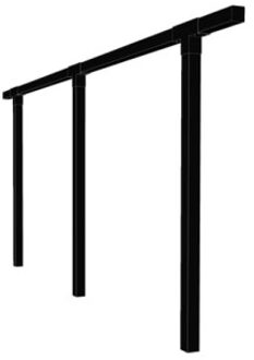 Zwart Houten Enkele Pergola 476 CM Black