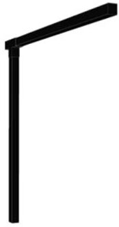 Zwart Houten Enkele Pergola Uitbreidingsmodule 188 CM Black