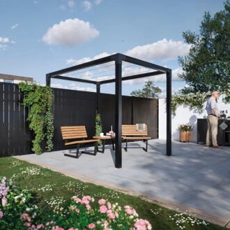Zwart Houten Rechthoekige Pergola 268 x 198 CM Black