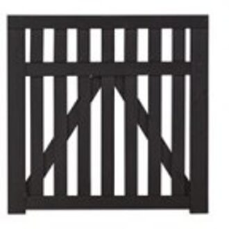 Zwart Houten Tuinpoort Country 100 x 98 CM Black
