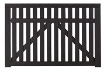 Zwart Houten Tuinpoort Country 150 x 98 CM Black