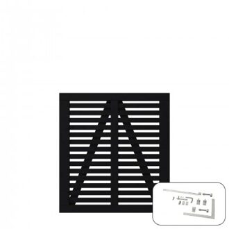 Zwart Houten Tuinpoort Harmoni 100 x 107 CM Black