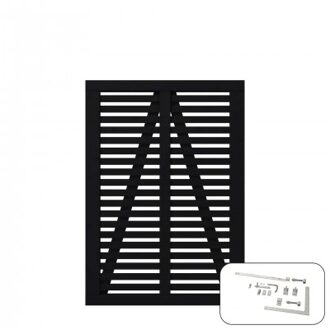 Zwart Houten Tuinpoort Harmoni 100 x 140 CM Black
