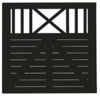 Zwart Houten Tuinpoort Nostalgi 100 x 95 CM Black