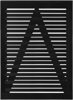 Zwart Houten Tuinpoort Osaka 100 x 136 CM Black