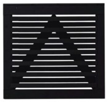 Zwart Houten Tuinpoort Osaka 100 x 93 CM Black