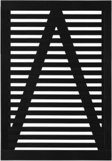 Zwart Houten Tuinpoort Tokyo 100 x 140 CM Black