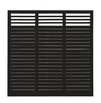 Zwart Houten Tuinscherm Decora 180 x 180 CM Black